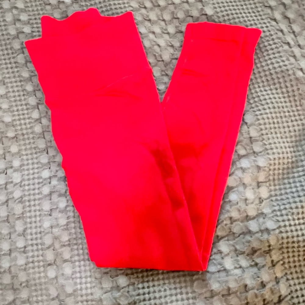 Red Victoria’s Secret leggings